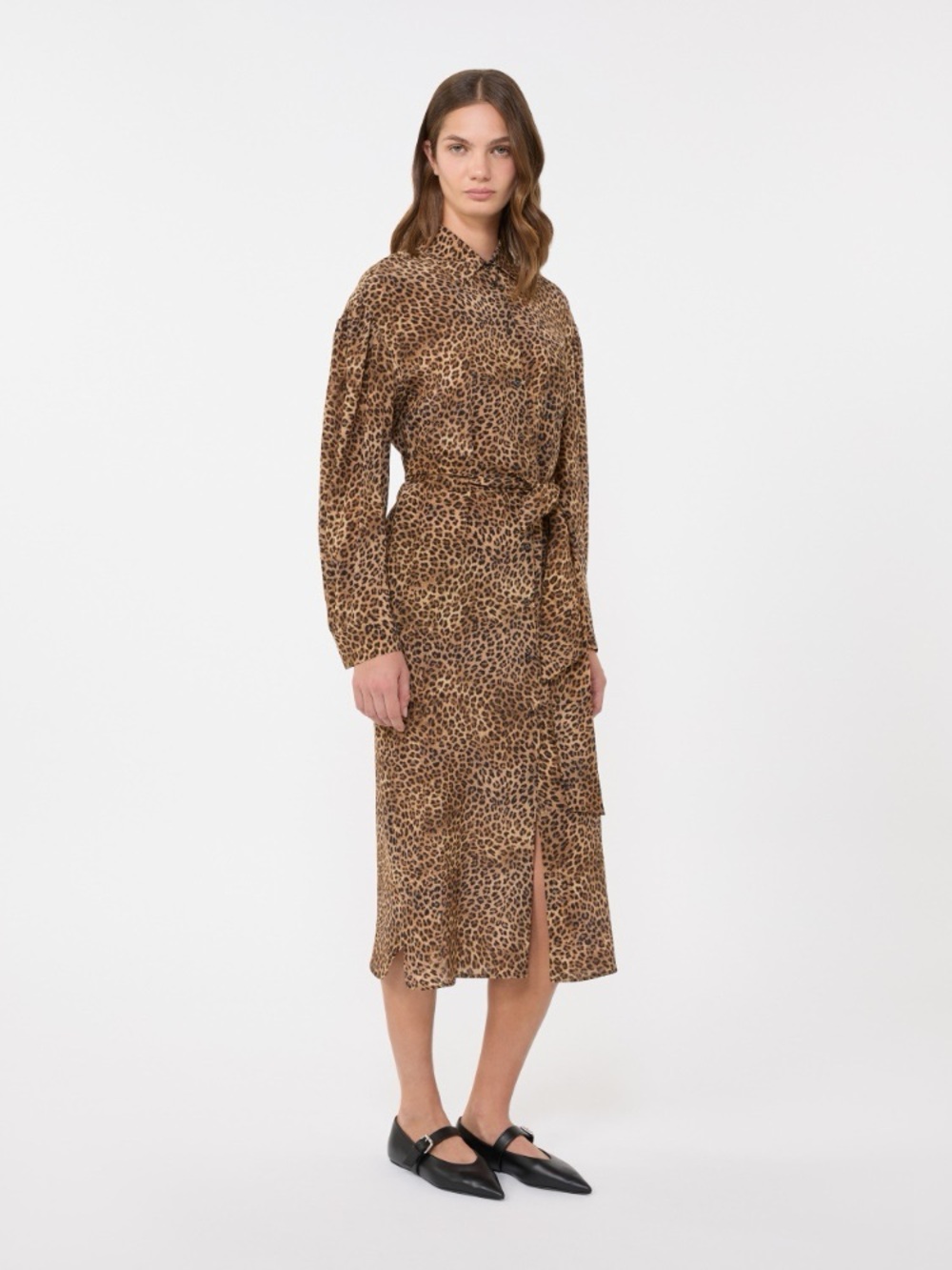 J. McLaughlin Leopard-Print Silk-blend Dress